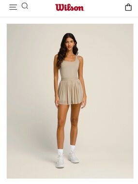 Wilson Beige Headliner Tennis Dress XS NWT